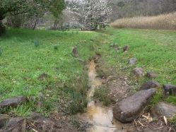 作業後の水路上部